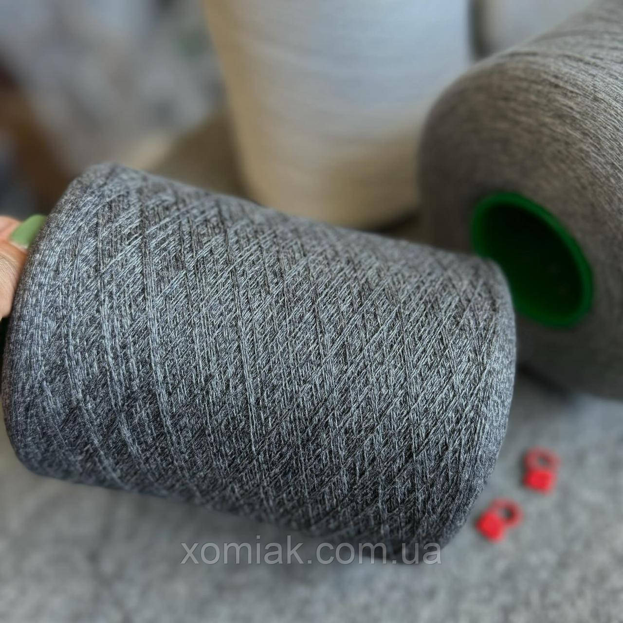 Кашемір з мериносом Degas Linsieme темніший сірий, фото 1