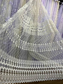 Тюль фатинова корд заввишки 2,8 м. кремова