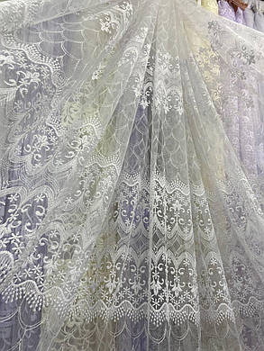 Тюль фатинова корд заввишки 2,8 м. біла, фото 4