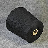 Кашемір з мериносом Nobel Linsieme чорний класичний глибокий без відтінків, фото 2