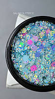 Гель для дизайна ногтей Saga Professional Galaxy Glitter №12, 8мл