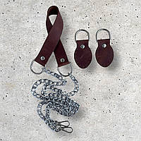 Ремінь з ланцюжком + шльовки (колір на вибір), довжина 120 см