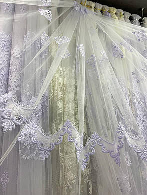 Тюль фатинова корд заввишки 2,8 м. біла, фото 4
