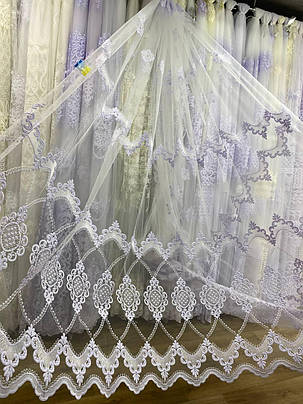 Тюль фатинова корд заввишки 2,8 м. біла, фото 1