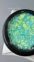 Гель для дизайна ногтей Saga Professional Galaxy Glitter №15, 8мл