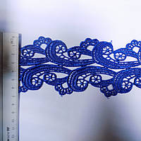 Мереживо кружево макраме на метраж синє 6 см