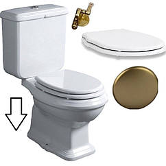 Бронзовий унітаз класика Simas Arcade AR821 soft-close