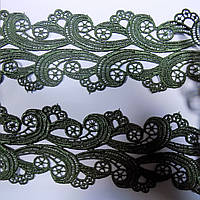 Мереживо мереживо макраме на метраж зелені 6 см