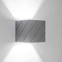 Настінний гіпсовий світильник-бра LUMINARIA Dallas S2202 G9 бетон 100х100х100мм