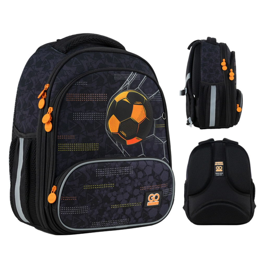 Рюкзак GoPack Education каркасний Goal Time 38x28x15 см, 12.5 л, чорний (GO24-597М-8)
