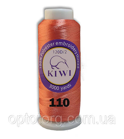 Стигальні, вишивальні нитки №110 120D/2 поліестер Kiwi Ківі 3000ярдів, фото 1