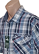Теніска чоловіча великого розміру Hetai vk-322 класична синя в клітку бавовна, чоловіча сорочка 100% бавовна, фото 7
