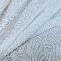 Трикотаж креповий віскозний ажурний білий