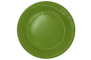 Тарілки одноразові картонні ООПТ 10шт 18см зелені (10)