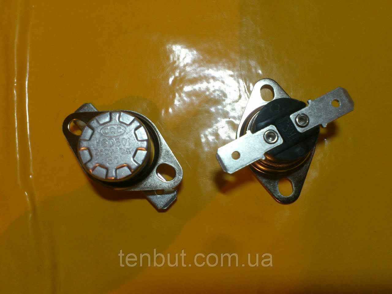Реостат авто включення-виключення KSD 301 / 80℃ / 250 В. / 10 / 17 мм. діаметр . Нормально замкнутий ., фото 1