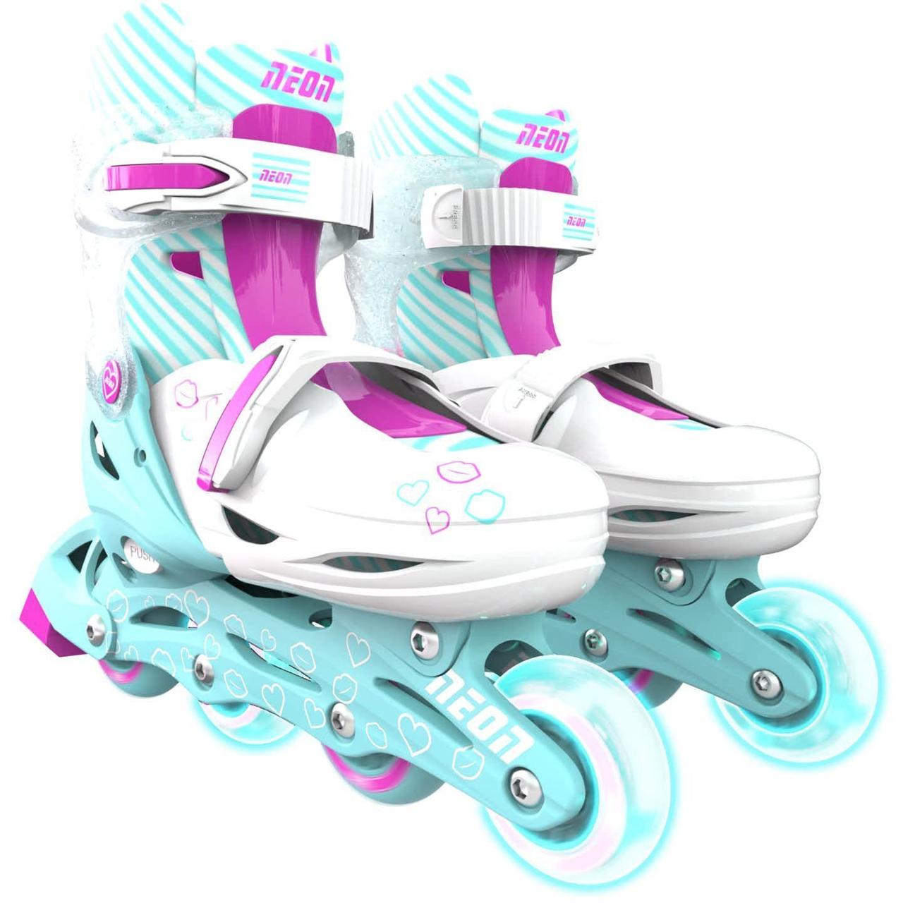 Роликові ковзани Neon Combo Skates Бірюзовий розмір 34-37, фото 1
