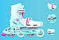 Роликові ковзани Neon Combo Skates Бірюзовий розмір 34-37, фото 9