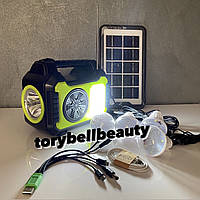 Ліхтар GDPLUS GD 8072 з лампочками акумуляторами 18650 станція power bank GDLITE