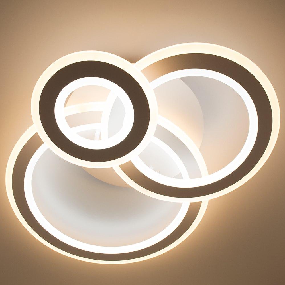 Люстра Led з пультом LUMINARIA 108W до 20 кв.м колір Білий TRIPLEX ROUND 108W WH/WH
