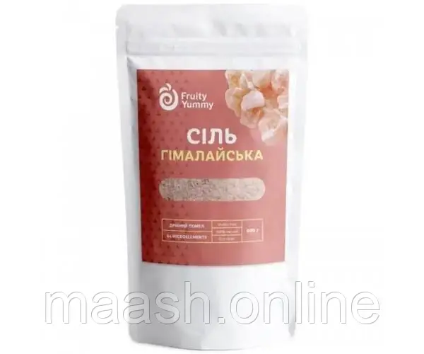 Сіль рожева гімалайська дрібна Fruity Yummy, 600г