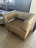 Диван Офіс на ніжках одинарний зі спинкою і підлокітниками, фото 2