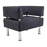 Диван Офіс на ніжках одинарний зі спинкою і підлокітниками, фото 3