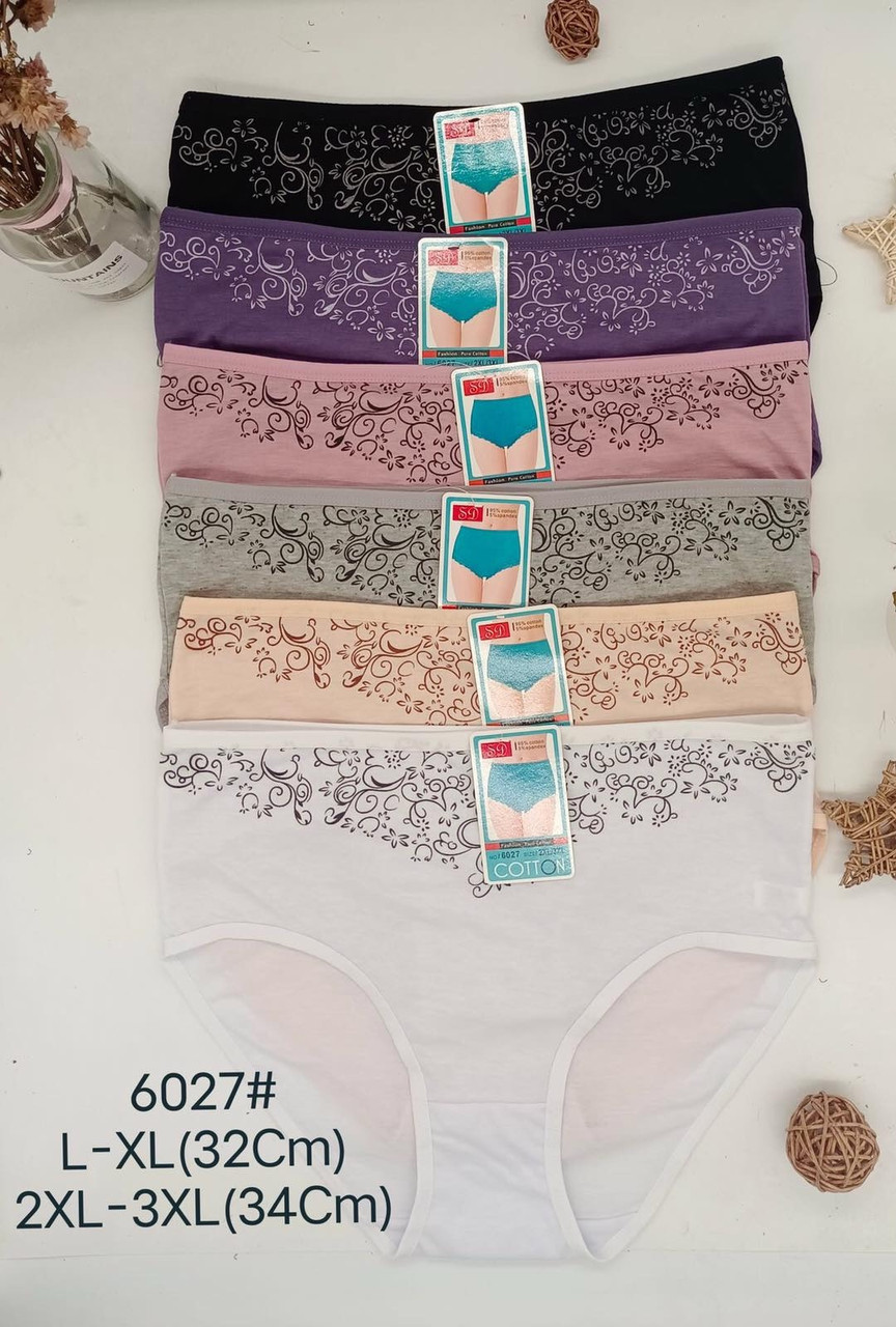 Жіночі трусики "Cotton" батал Розміри: 48-50, 52-54 (vn15833), фото 1
