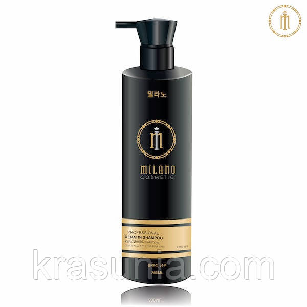 Шампунь для пошкодженого волосся Кератиновий Milano cosmetic