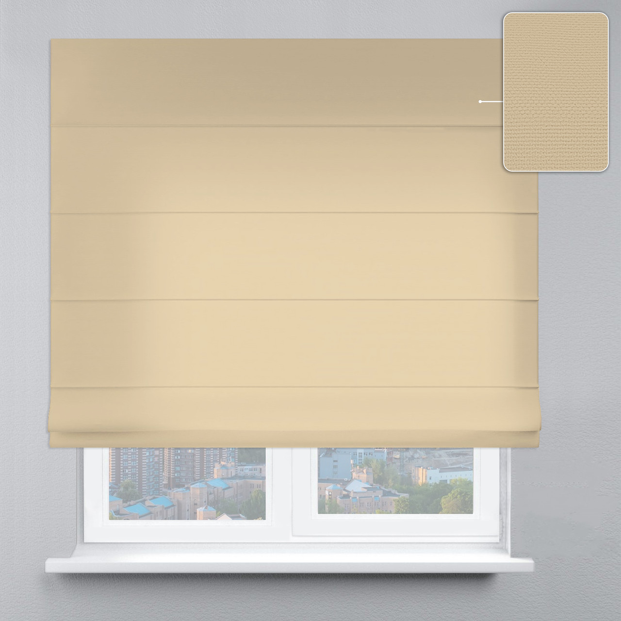 Римські штори Джусі велюр бежевий, фото 1