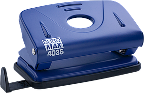 Дирокол для паперу, канцелярський дирокол (10 аркушів, металевий, синій) Buromax BM.4036-02