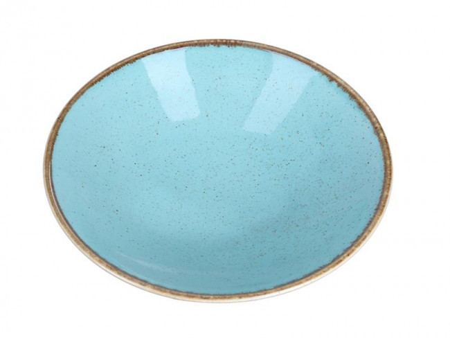 Бірюзовий порцеляновий салатник Porland Turquoise круглий 25 см (368126/T)