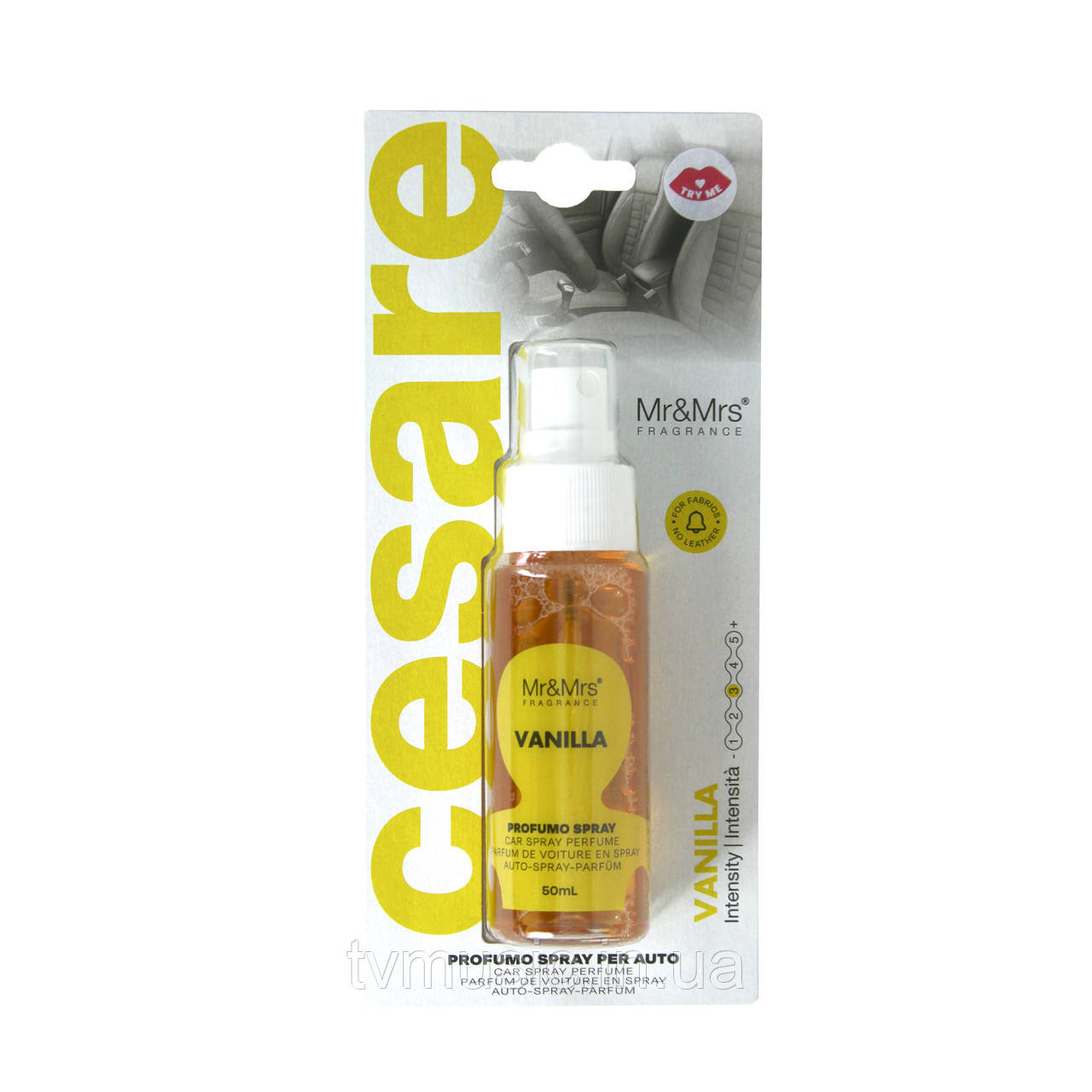 Ароматизатор в машину Mr&Mrs CESARE SPRAY Vanilla - Yellow 50 мл (JCESSPR004)