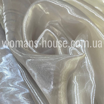 Тканина Органза з переливом ширина 150 см Сірий