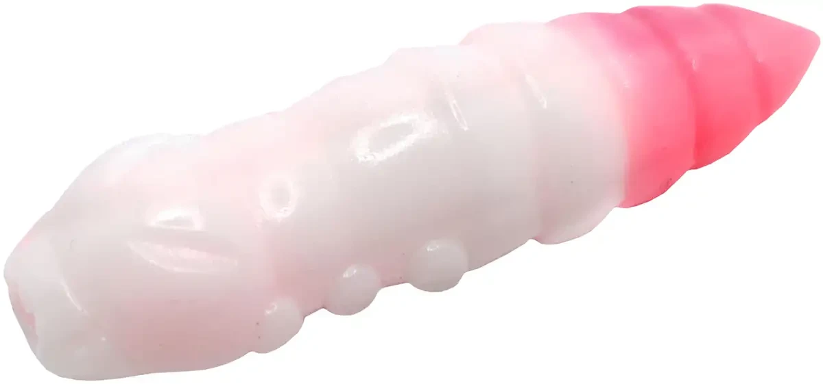 Силікон FishUP Pupa 1.2 " Cheese Taste # 132 White / Bubble Gum (10шт / уп)