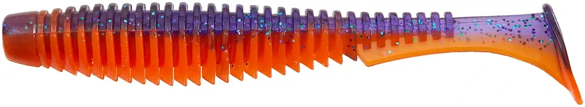 Силікон FishUP U-Shad 4 " #207-Dark Violet / Orange (8шт / уп)