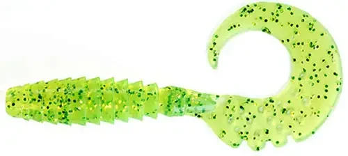 Силікон FishUP Fancy Grub 2.5 " # 026-Flo Chartreuse / Green(10шт / уп)
