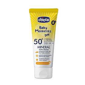 Крем сонцезахисний мінеральний Chicco 50 SPF від 0+