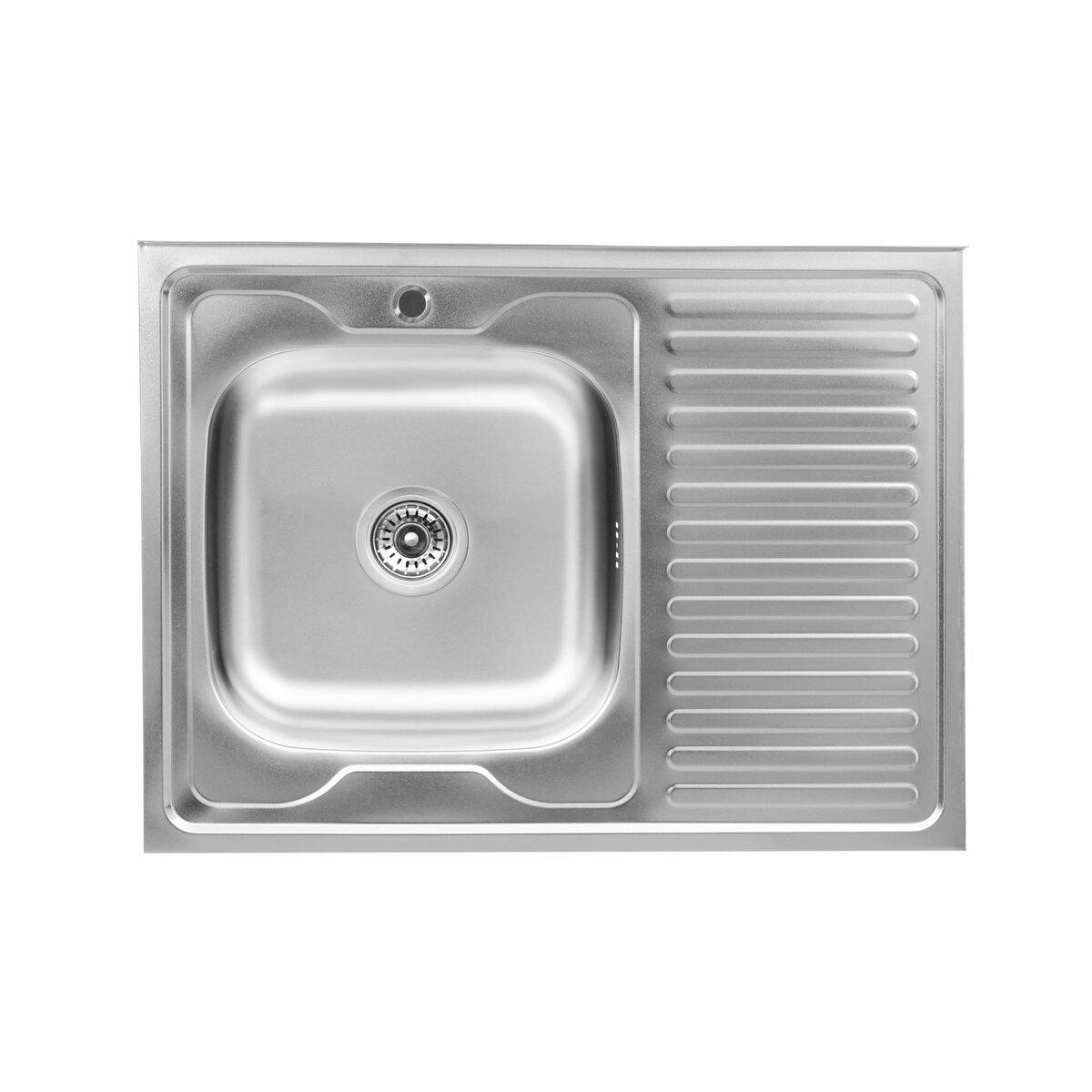 Кухонна мийка Platinum 8060 L Satin 0,6 мм