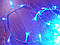 Гірлянда нитка світлодіодна на 100 ламп конусом синій колір білий дріт новорічна гірлянда на ялинку, фото 5