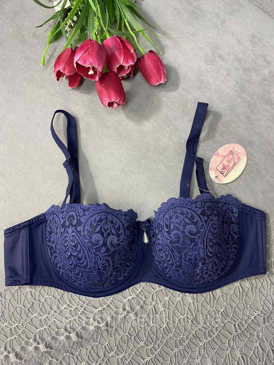 Бюстгальтер балконет мереживний на тонкому поролоні Anfen,чашка Д, фото 1