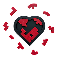 Головоломка-пазл для дівчини на річницю оригінальний подарунок Серце