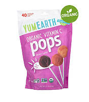 YumEarth, Органические леденцы на палочке с витамином С, ассорти, 40 леденцов