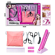Набір перукаря дитячий (плойка, на батарейках, сумка-чохол, аксесуари) QY 014, фото 2