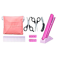 Набір перукаря дитячий (плойка, на батарейках, сумка-чохол, аксесуари) QY 014, фото 3