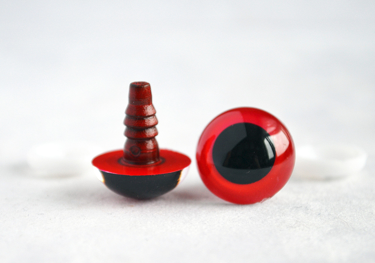 Очі для іграшок гвинтові, d-18 мм, червоні, пара, фото 1