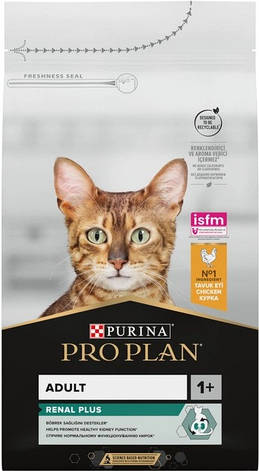 АКЦІЯ PRO PLAN Adult 1+ Renal Plus з тріскою з куркою сухий корм для дорослих кішок 1,5 кг, фото 1