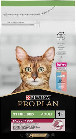 АКЦІЯ PRO PLAN Sterilised Adult 1+ з тріскою та фореллю сухий корм для стерилізованих кішок 1,5 кг, фото 1