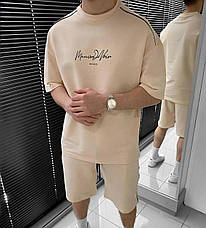 Костюм літній чоловічий (шорти/футболка),двунитка M(48-50) L(52-54) (5) beg1364-1700, фото 5