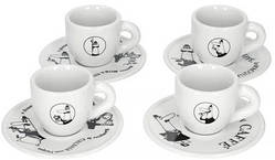 Набір чашок з блюдцями Bialetti Tazzine Moka Carosello Y0TZ033