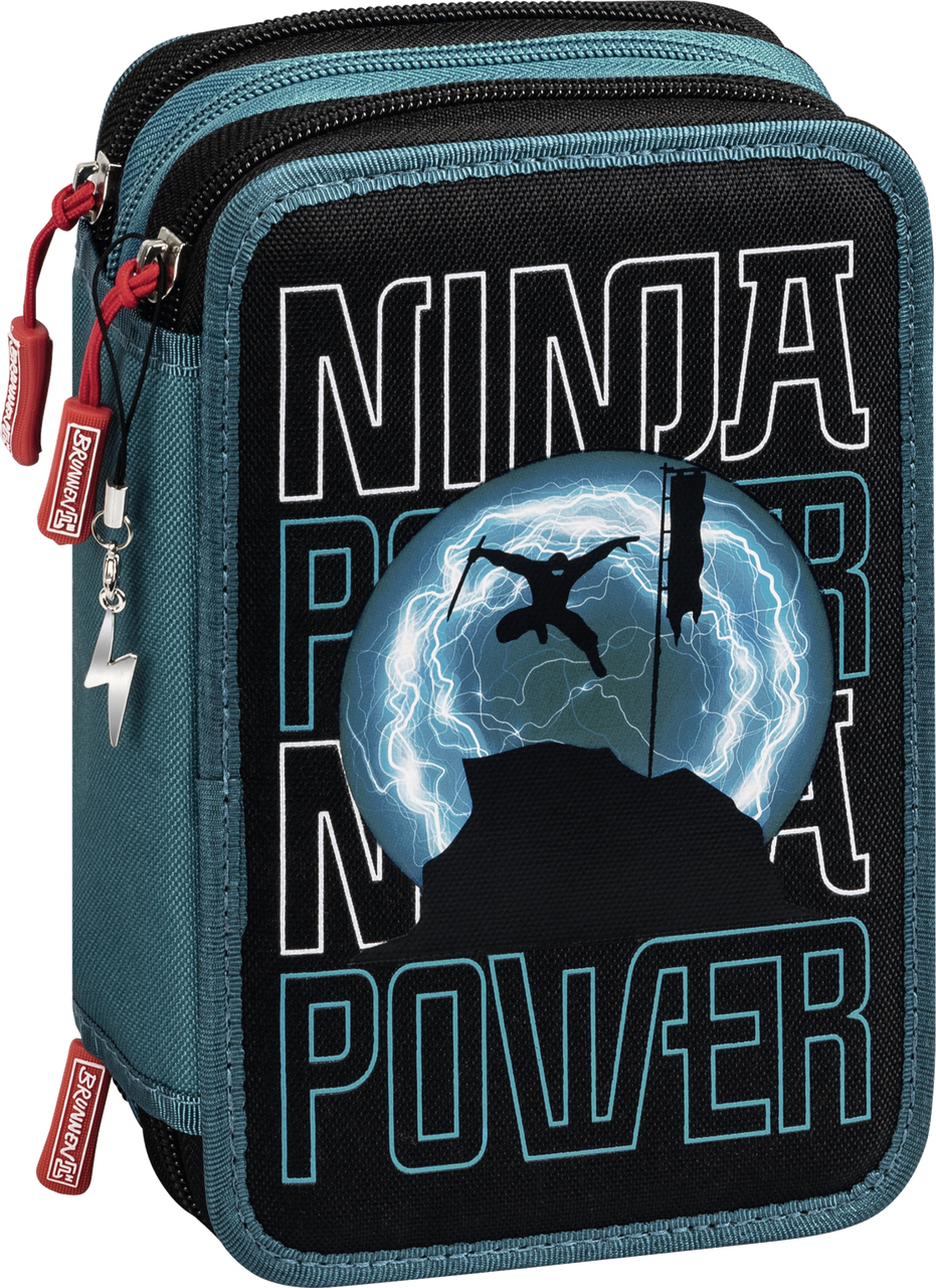 Пенал Brunnen з брендовими олівцями Ninja Power 19 х 13,5 х 7 см (1049121321), фото 1